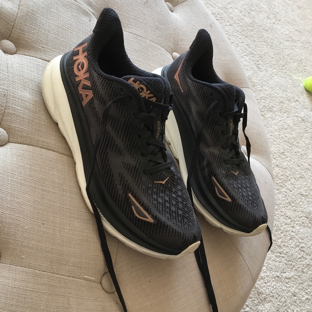 Hoka Women's Black Athletic Shoes.